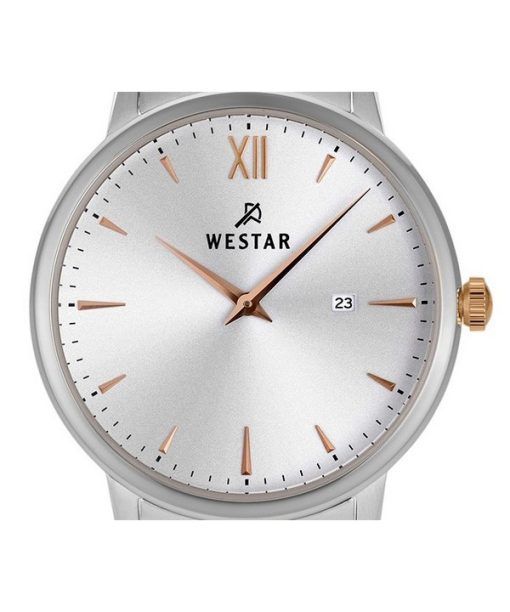 Westar Profile Two Tone Stainless Steel Silver Dial Quartz 40215SPN607 Womens Watch