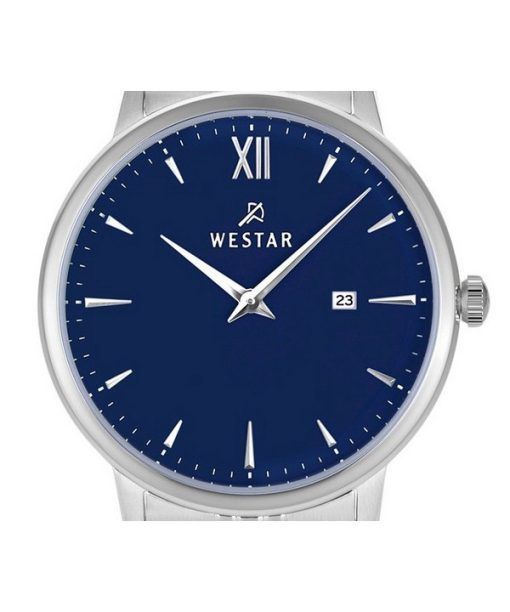 Westar Profile Stainless Steel Blue Dial Quartz 40215STN104 Womens Watch