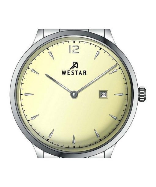 Westar Profile Two Tone Stainless Steel Light Champagne Dial Quartz 40218STN102 Womens Watch