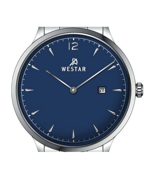 Westar Profile Stainless Steel Blue Dial Quartz 40218STN104 Womens Watch