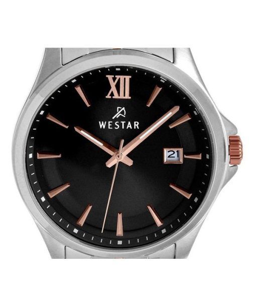 Westar Profile Stainless Steel Black Dial Quartz 50180SPN603 Mens Watch