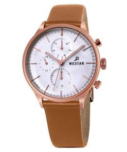 Westar Profile Leather Strap Silver Dial Quartz 50192PPN627 Mens Watch