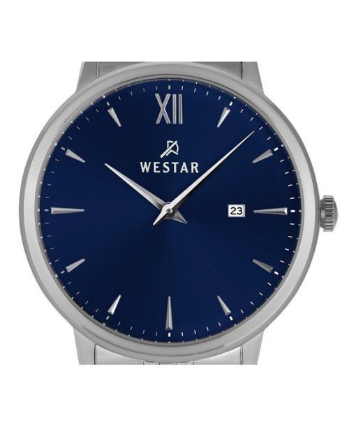 Westar Profile Stainless Steel Blue Dial Quartz 50215STN104 Mens Watch