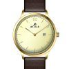 Westar Profile Leather Strap Light Champagne Dial Quartz 50217GPN122 Mens Watch