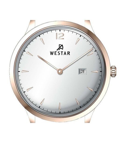 Westar Profile Leather Strap Silver Dial Quartz 50217PPN607 Mens Watch