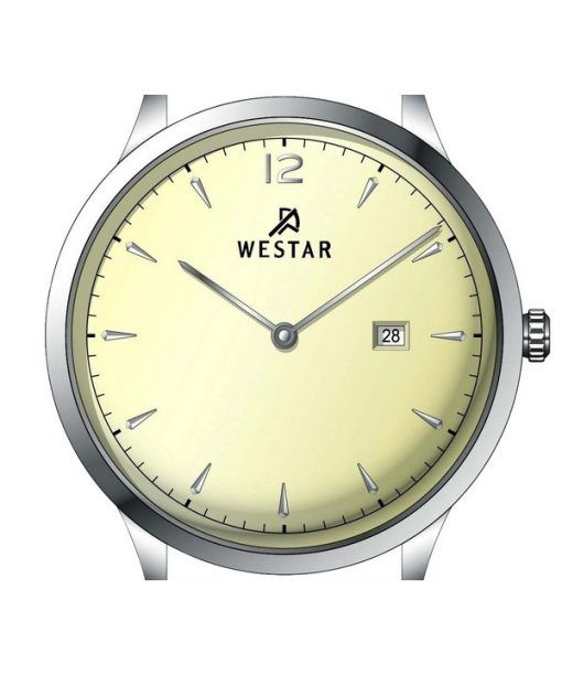 Westar Profile Leather Strap Light Champagne Dial Quartz 50217STN182 Mens Watch