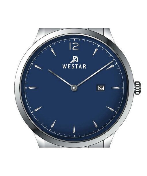 Westar Profile Stainless Steel Blue Dial Quartz 50218STN104 Mens Watch
