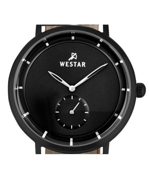 Westar Profile Leather Strap Black Dial Quartz 50246BBN103 Mens Watch