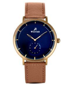 Westar Profile Leather Strap Blue Dial Quartz 50246BZZ184  Mens Watch