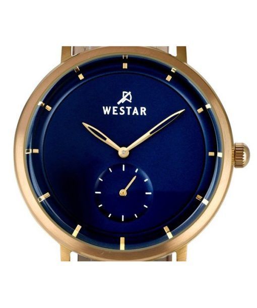 Westar Profile Leather Strap Blue Dial Quartz 50246BZZ184  Mens Watch