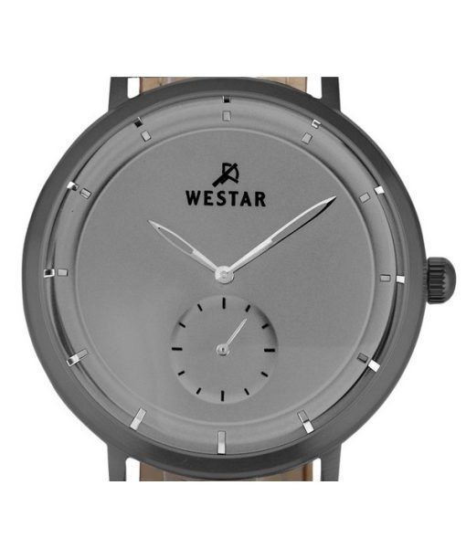 Westar Profile Leather Strap Grey Dial Quartz 50246GGN106 Mens Watch