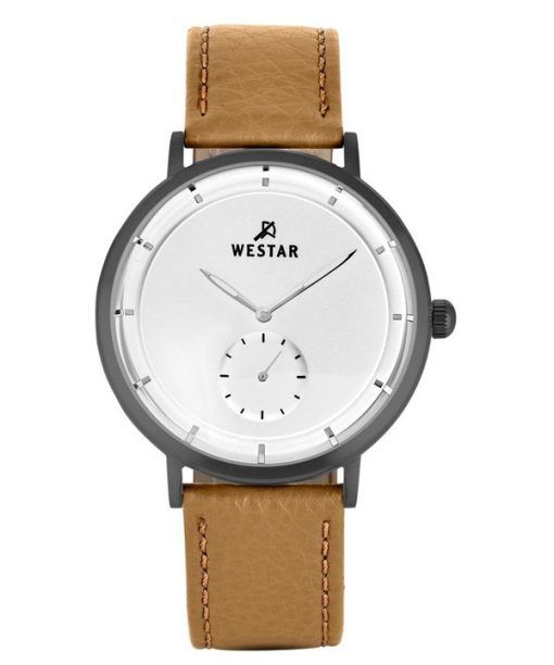 Westar Profile Leather Strap Silver Dial Quartz 50246GGN187 Mens Watch