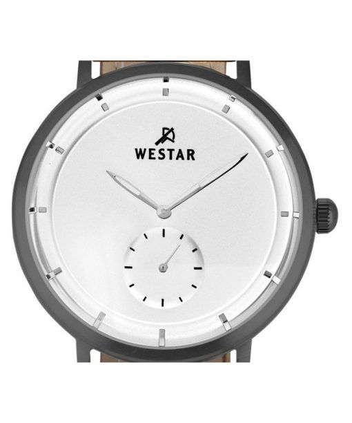 Westar Profile Leather Strap Silver Dial Quartz 50246GGN187 Mens Watch