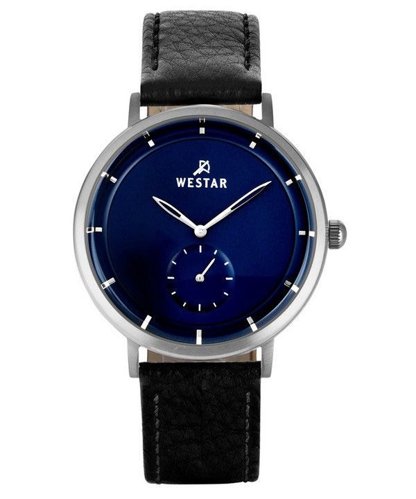 Westar Profile Leather Strap Blue Dial Quartz 50246STN104 Mens Watch