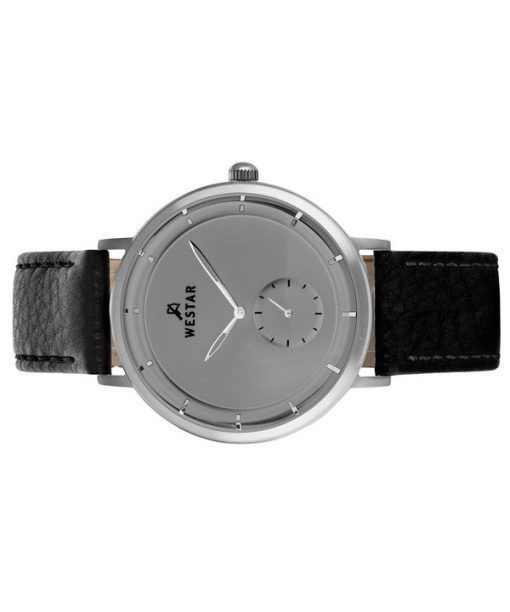 Westar Profile Leather Strap Grey Dial Quartz 50246STN106 Mens Watch