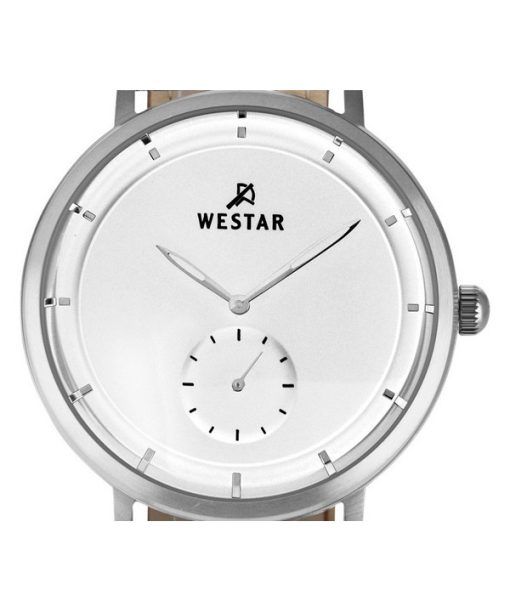 Westar Profile Leather Strap Silver Dial Quartz 50246STN107 Mens Watch