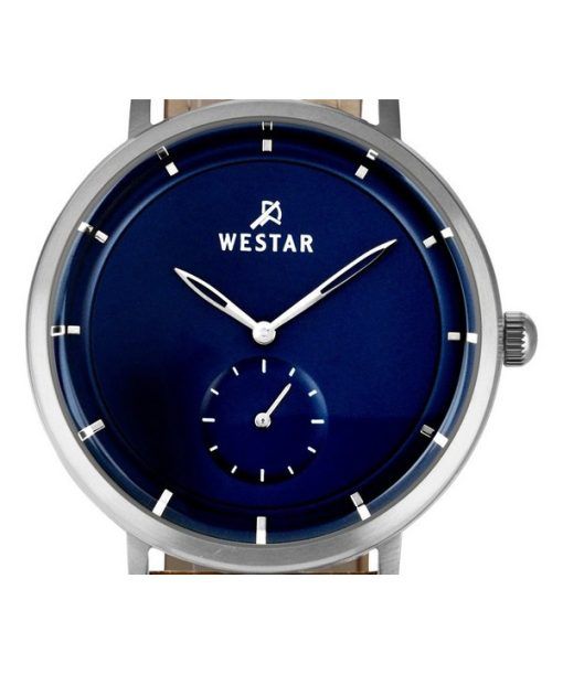 Westar Profile Leather Strap Blue Dial Quartz 50246STN184 Mens Watch