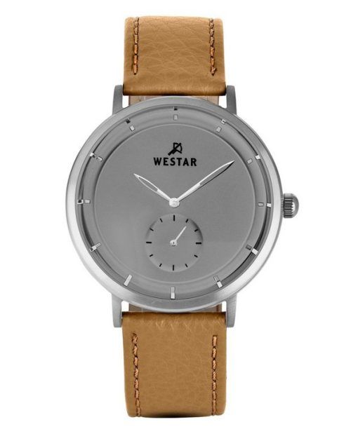 Westar Profile Leather Strap Grey Dial Quartz 50246STN186 Mens Watch