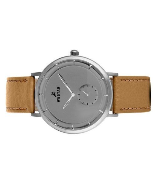 Westar Profile Leather Strap Grey Dial Quartz 50246STN186 Mens Watch