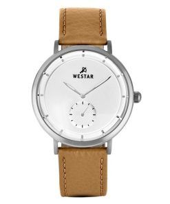 Westar Profile Leather Strap Silver Dial Quartz 50246STN187 Mens Watch