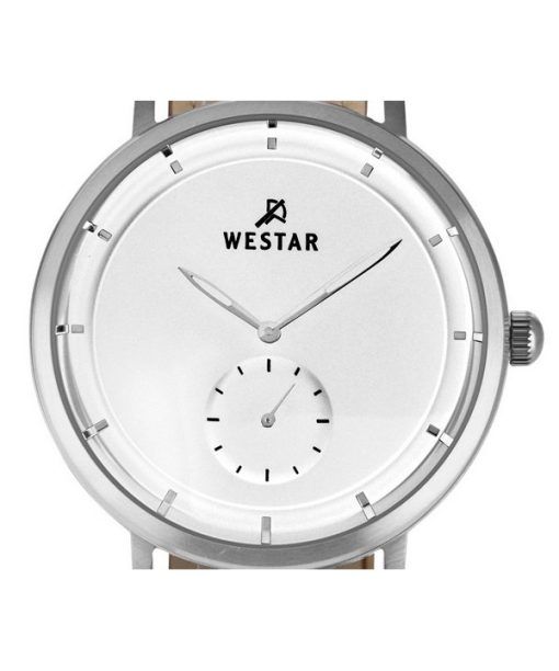 Westar Profile Leather Strap Silver Dial Quartz 50246STN187 Mens Watch