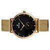 Westar Profile Gold Tone Stainless Steel Black Dial Quartz 50247BZZ103 Mens Watch