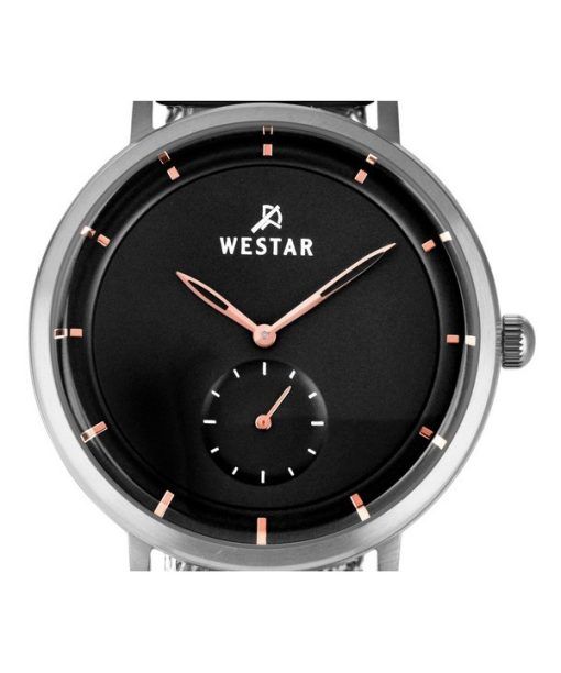 Westar Profile Stainless Steel Black Dial Quartz 50247STN603 Mens Watch