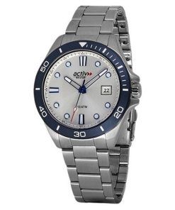 Westar Activ Sports Stainless Steel Silver Dial Quartz 90250SZN101 100M Men's Watch