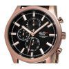 Westar Activ Chronograph Leather Strap Black Dial Quartz 90253PPN623 100M Men's Watch