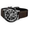 Westar Activ Chronograph Leather Strap Black Dial Quartz 90265SBN123 Men's Watch