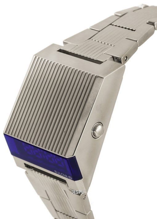 Bulova Computron Archive Series Stainless Steel Blue Dial Quartz 96C139 Mens Watch