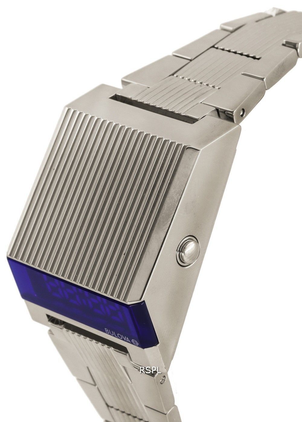 Bulova Computron Archive Series Stainless Steel Blue Dial Quartz 96C139 Mens Watch