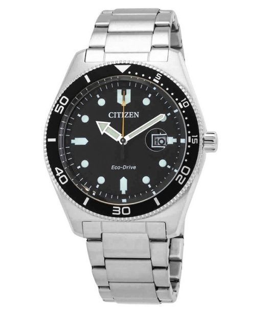 Citizen Core Collection Eco-Drive Stainless Steel Black Dial AW1760-81E 100M Men's Watch