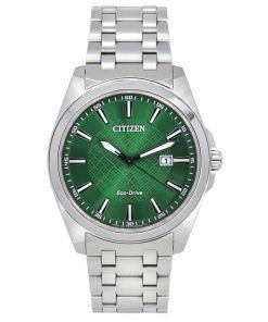 Citizen Peyten Stainless Steel Green Dial Eco-Drive BM7530-50X 100M Mens's Watch