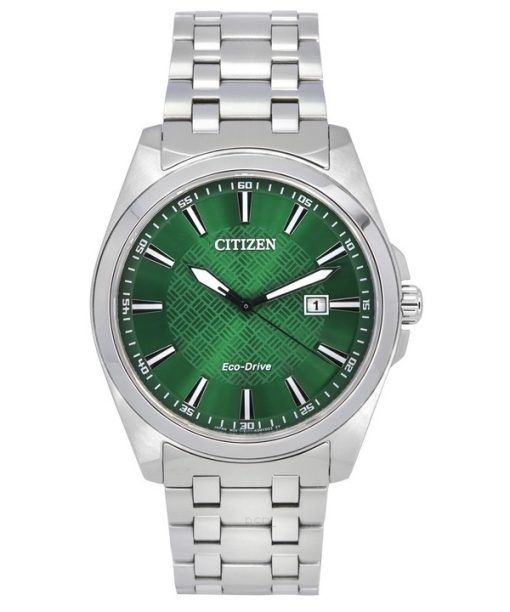 Citizen Peyten Stainless Steel Green Dial Eco-Drive BM7530-50X 100M Mens's Watch