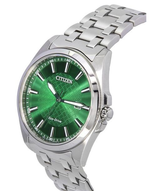 Citizen Peyten Stainless Steel Green Dial Eco-Drive BM7530-50X 100M Mens's Watch