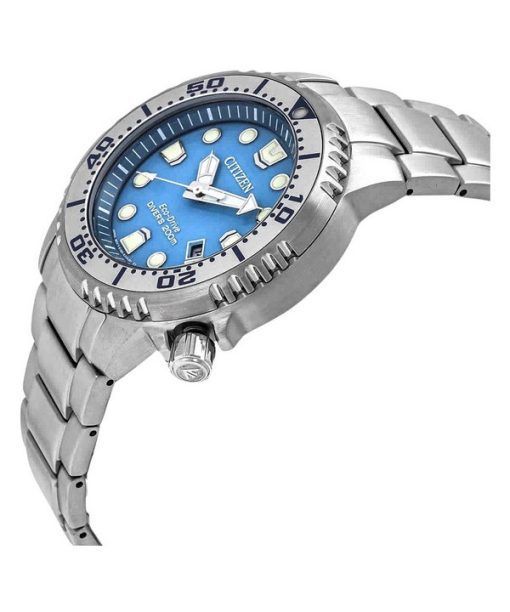 Citizen Promaster Dive Stainless Steel Light Blue Dial Eco-Drive Diver's BN0165-55L 200M Men's Watch