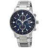 Citizen Eco-Drive Chronograph Stainless Steel Blue Dial CA0840-87L 100M Mens Watch
