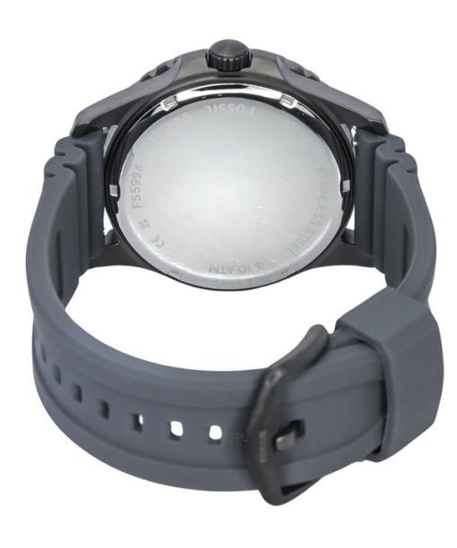 Fossil Blue Dive Silicone Strap Grey Dial Quartz FS5994 100M Men's Watch