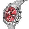 Fossil Bronson Chronograph Smoke Stainless Steel Burgundy Dial Quartz FS6017 Men's Watch