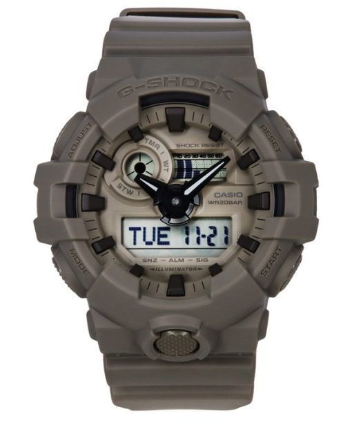 Casio G-Shock Natural Color Series Analog Digital Resin Strap Grey Dial Quartz GA-700NC-5A 200M Men's Watch