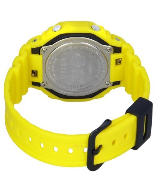 Casio G-Shock Mobile Link Analog Digital Yellow Resin Strap Black Dial Solar GA-B2100C-9A 200M Men's Watch