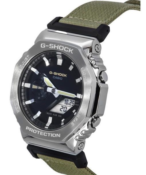 Casio G-Shock Utility Metal Collection Analog Digital Cloth Strap Black Dial Quartz GM-2100C-5A 200M Men's Watch
