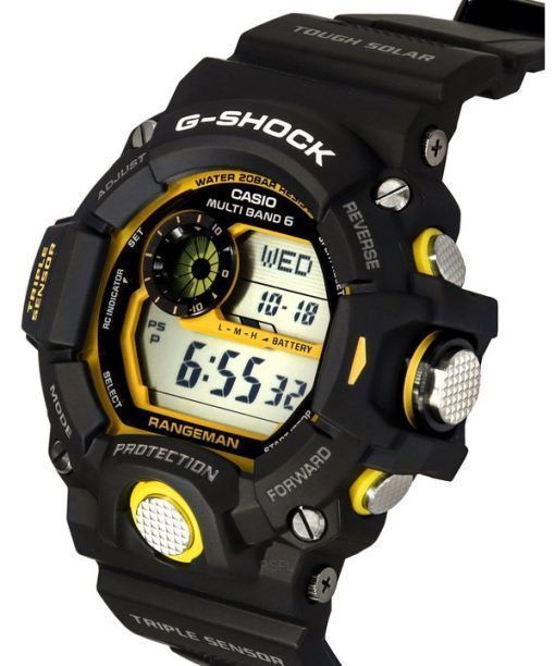 Casio G-Shock Master Of G-Land Rangeman Digital Black Resin Strap Solar GW-9400Y-1 200M Mens Watch