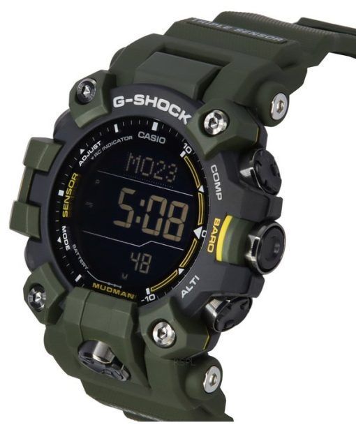 Casio G-Shock Mudman Master Of G-Land Digital Green Resin Strap Solar GW-9500-3 200M Mens Watch