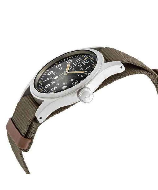 Hamilton Khaki Field Green Nylon Strap Black Dial Mechanical H69439931 Men's Watch