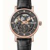 Ingersoll The Herald Leather Strap Black Skeleton Dial Automatic I00403B Mens Watch