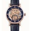 Ingersoll The Herald Leather Strap Blue Skeleton Dial Automatic I00407B Mens Watch
