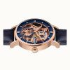 Ingersoll The Herald Leather Strap Blue Skeleton Dial Automatic I00407B Mens Watch