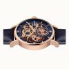 Ingersoll The Herald Leather Strap Blue Skeleton Dial Automatic I00407B Mens Watch